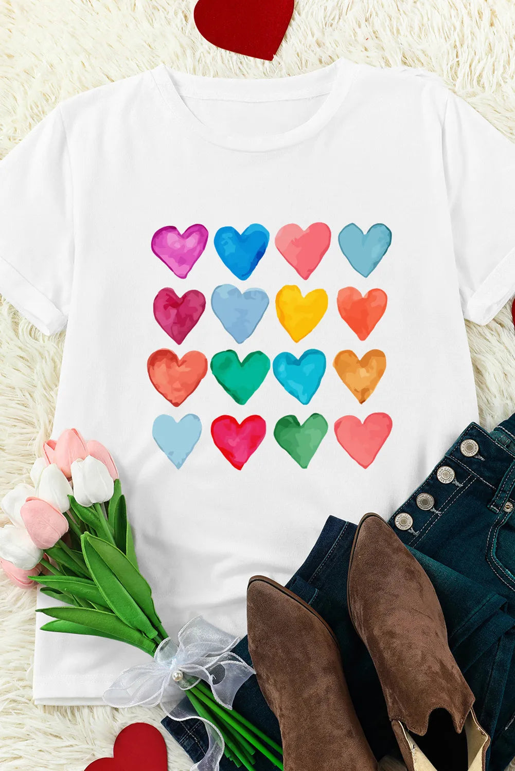 Colorful Heart Tee