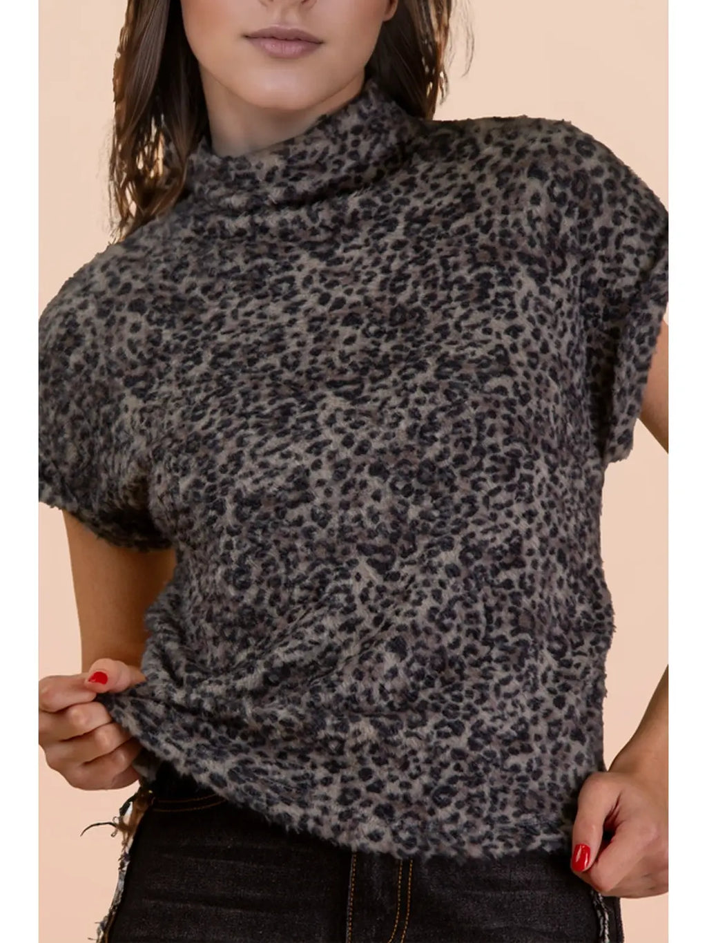 Leopard Soft Knit Vest Top