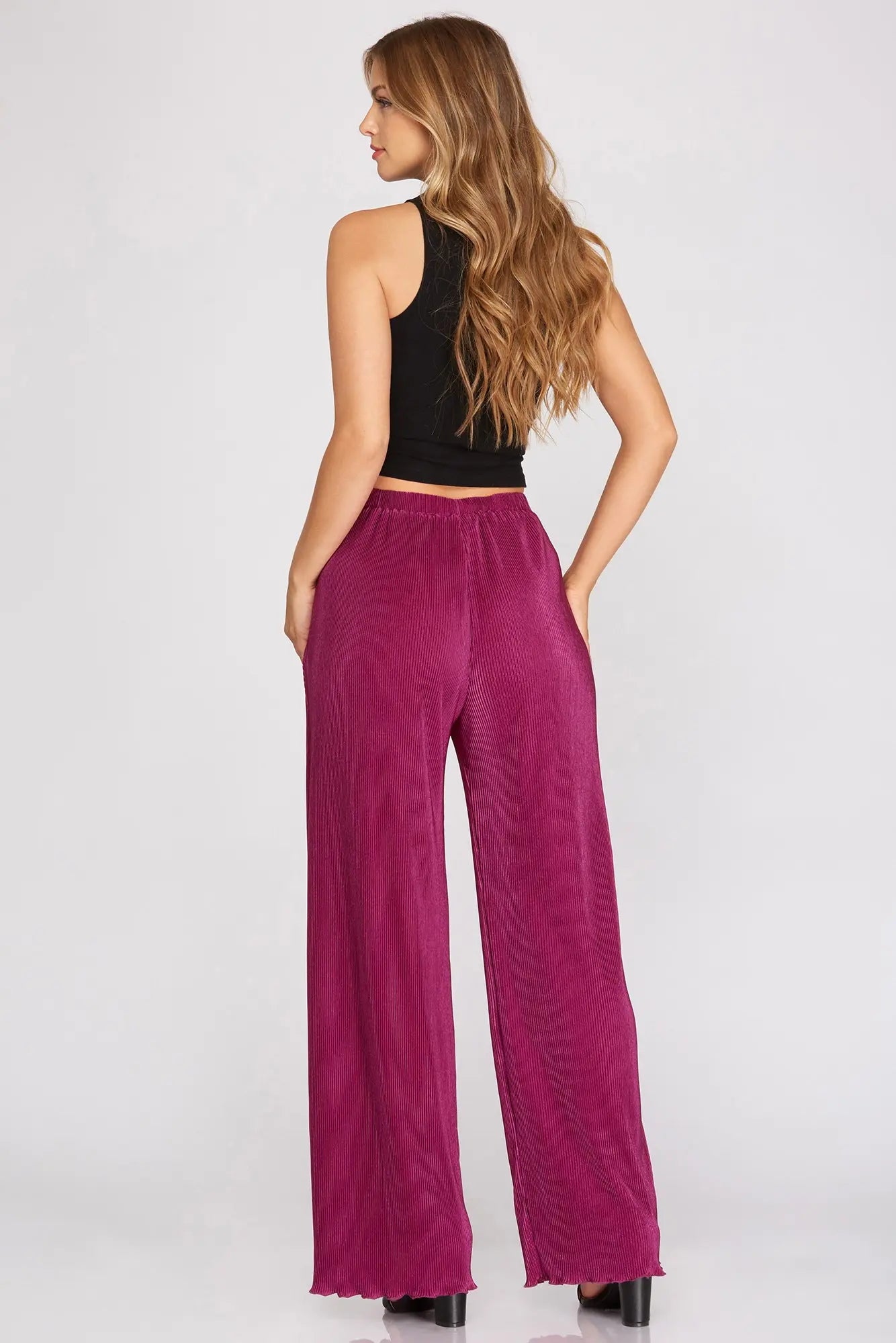 Magenta Woven Pants