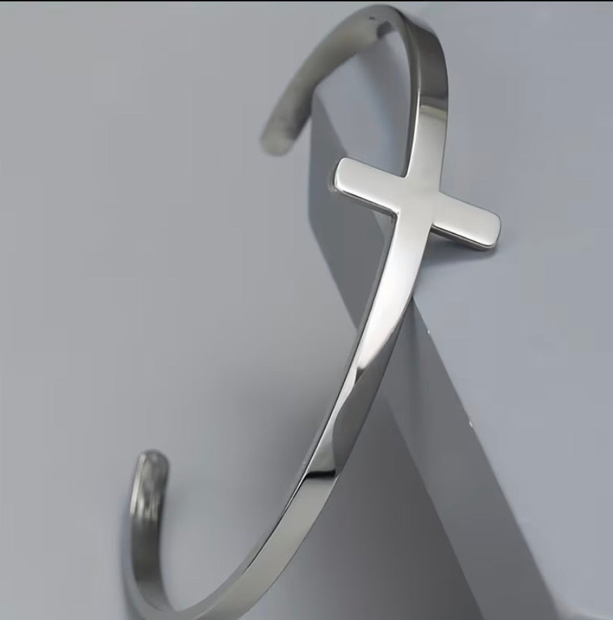 Silver Cross Bracelet