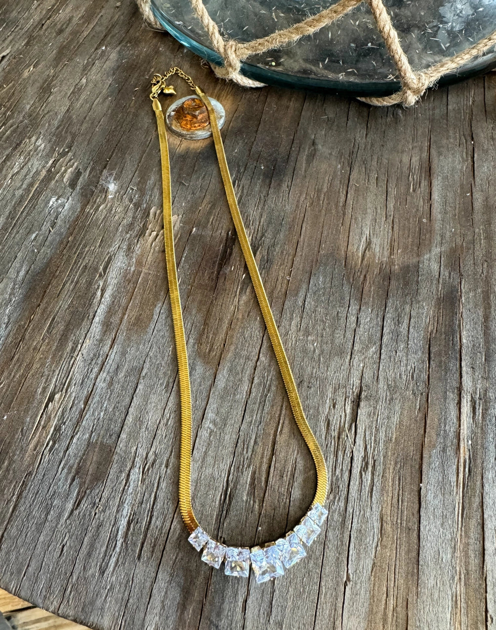 Diamond Snake Chain Necklace