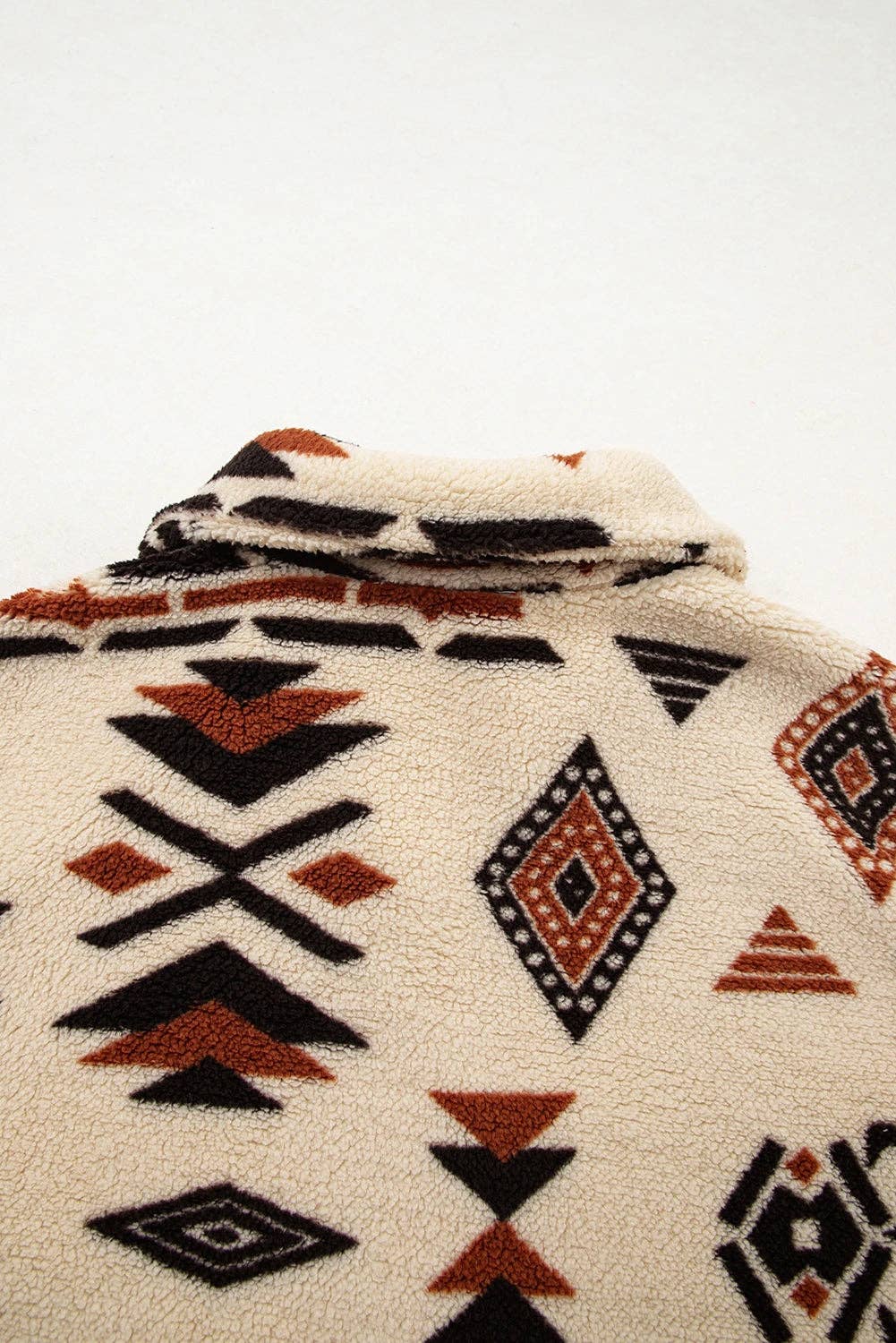 Aztec Print Sherpa Half Zip Sweatshirt