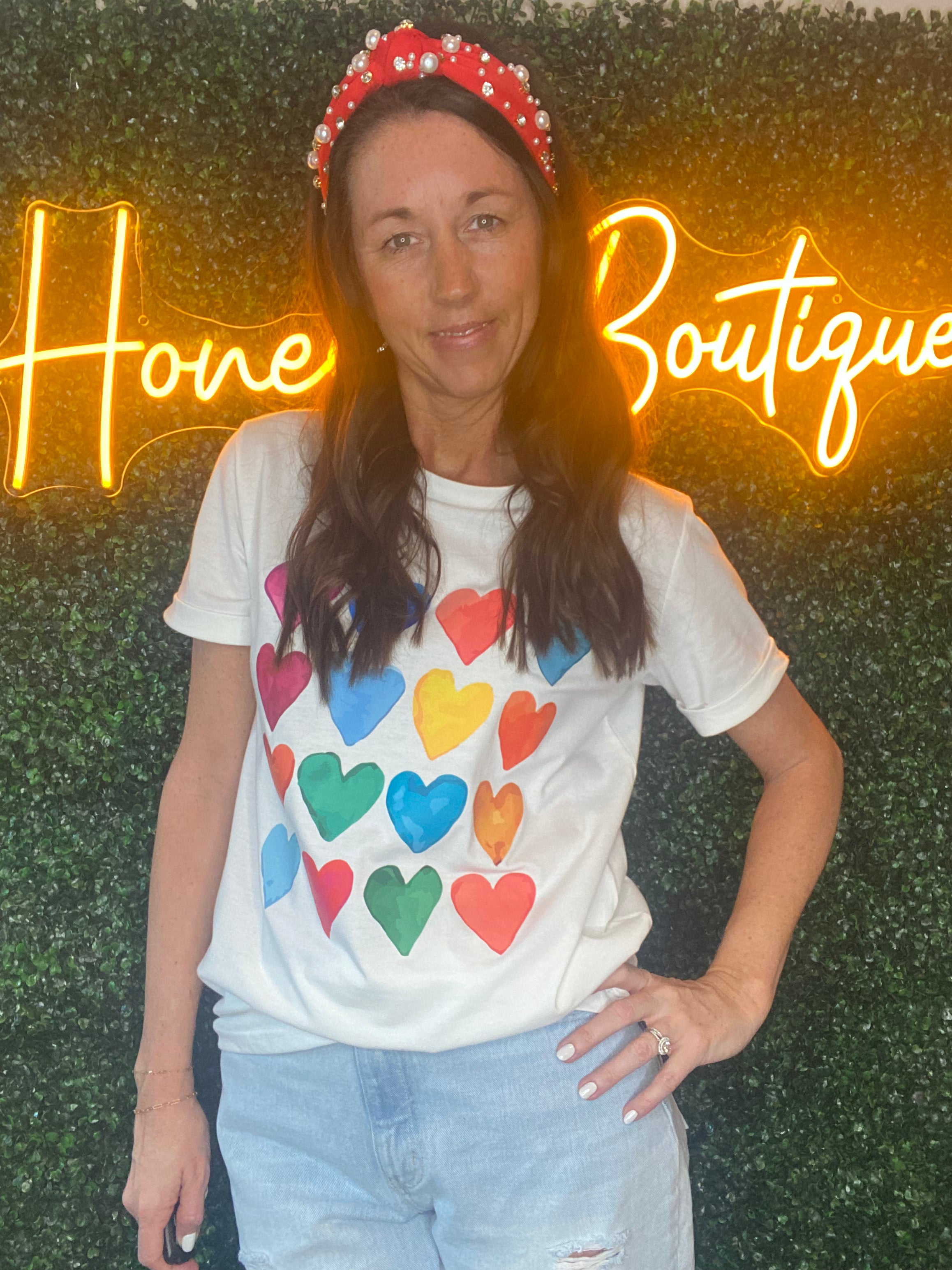 Colorful Heart Tee