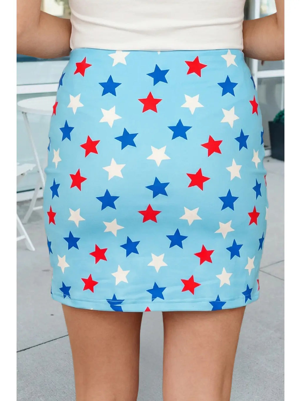 Patriotic Star Drawstring Mini Skort