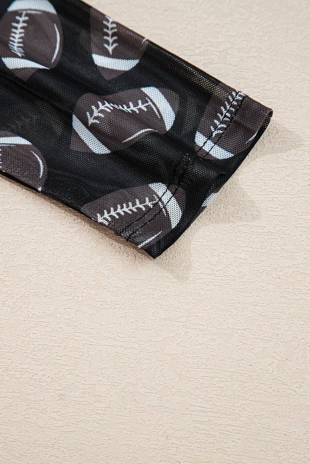 Football Print Mesh Top