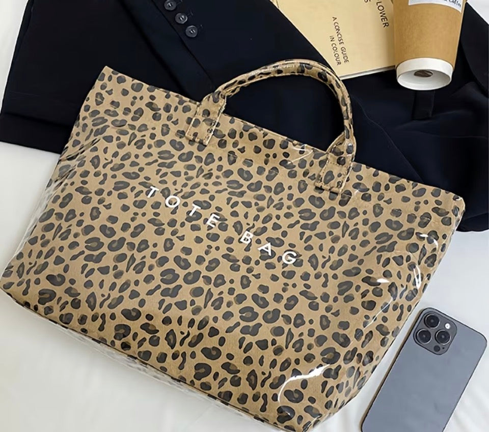 Leopard Print Tote Bag