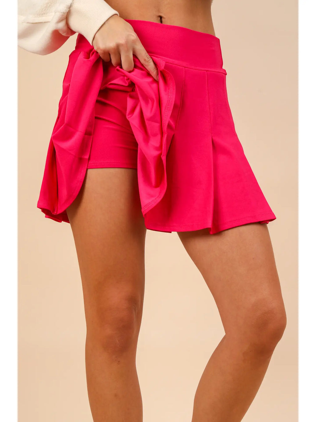Pleated Skirt with Short Liner