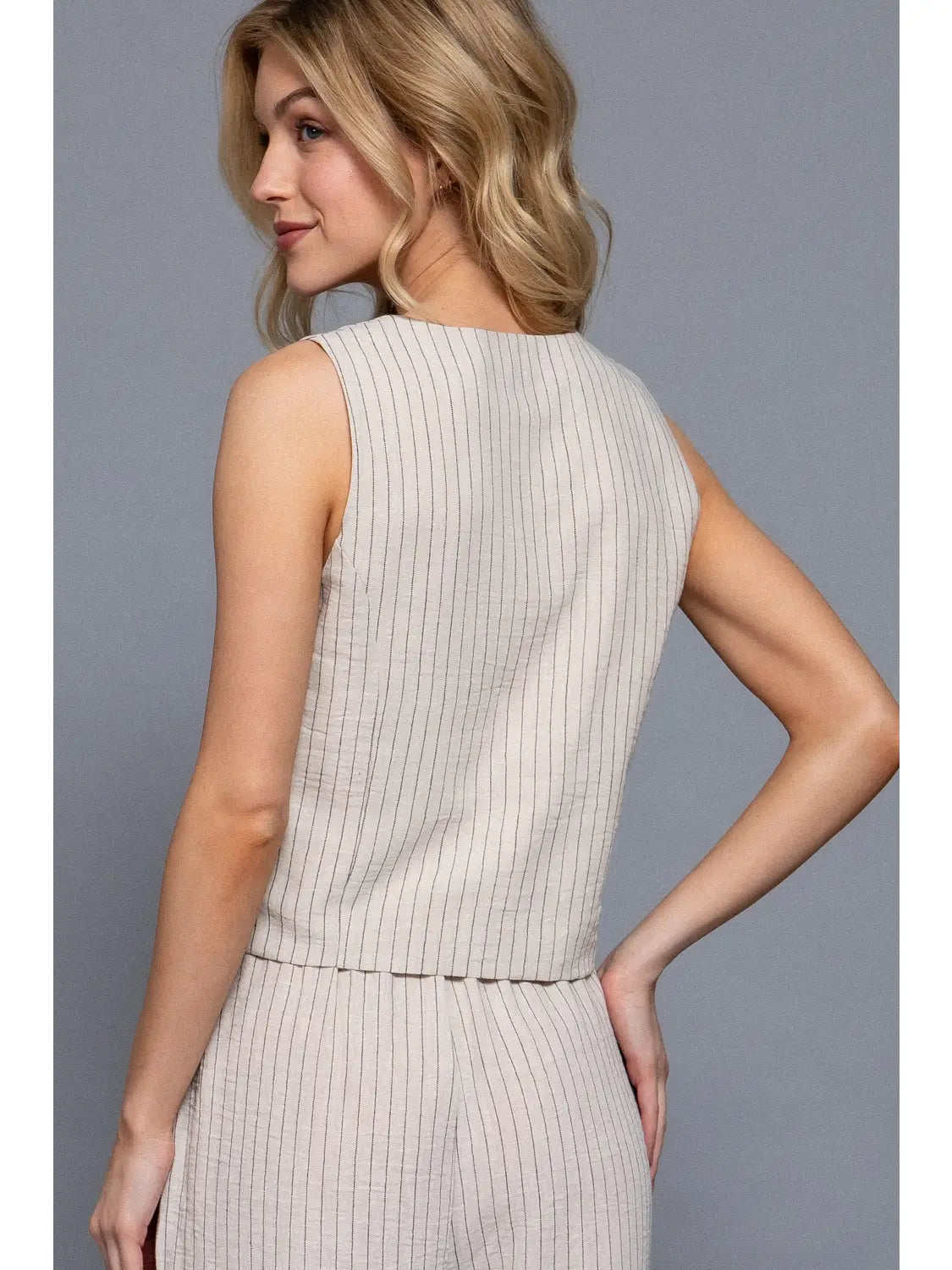 Linen Effect Vest