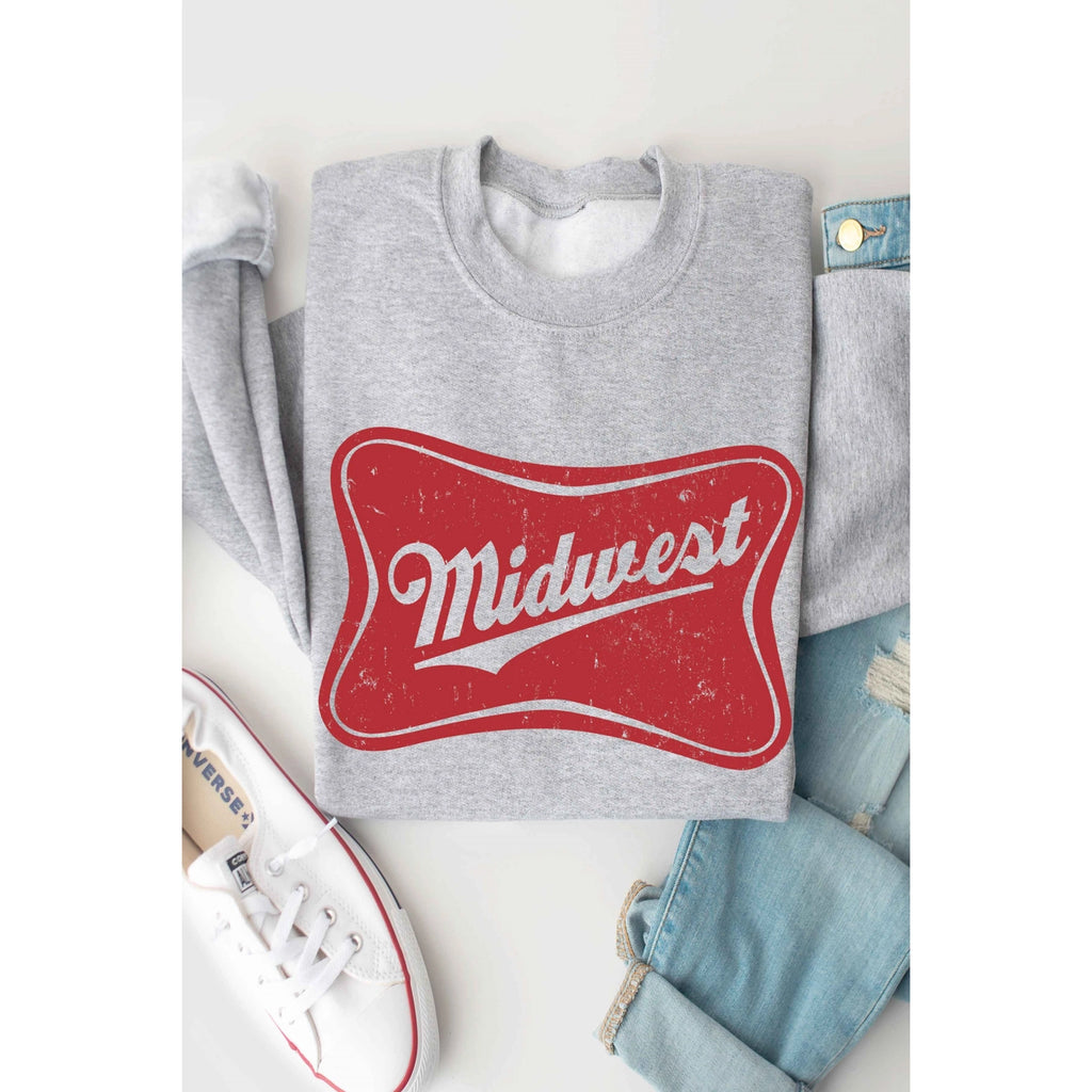 Midwest Graphic Sweatshirt in Grey