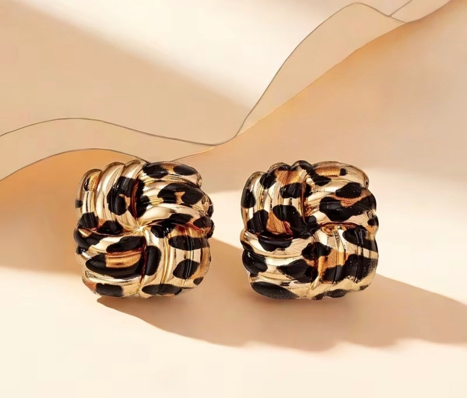 Cheetah Stud Earrings