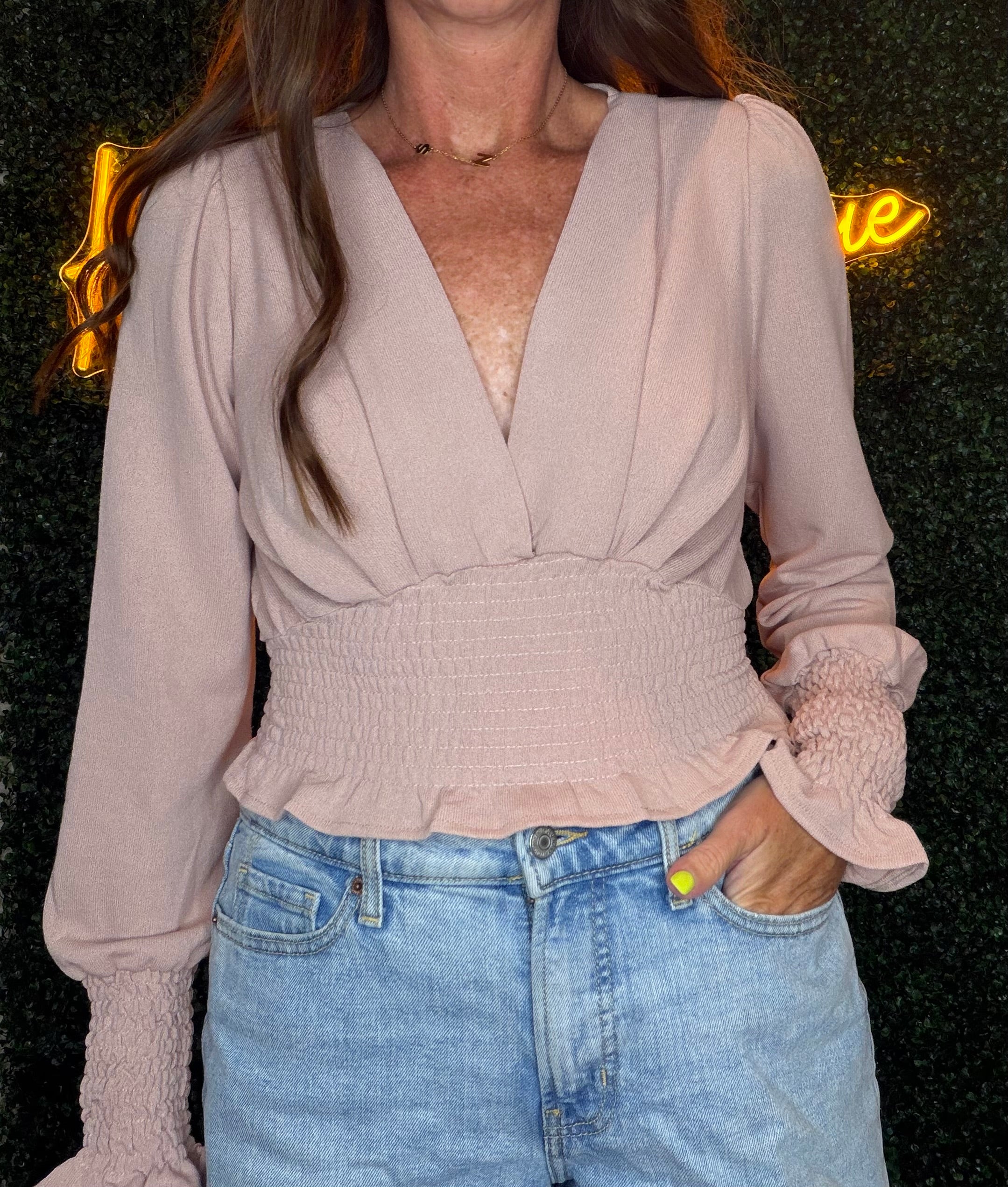 Rose Smocked Top