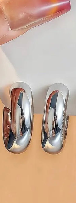 Lightweight Silver Hoops