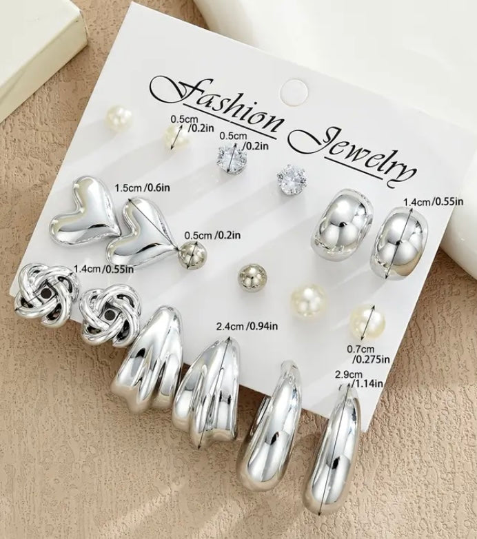 Silver Earring Set