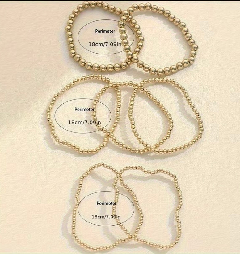 Silver Beaded Multi-Bracelets
