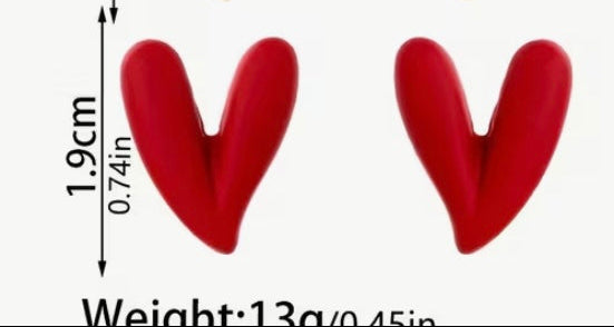 Red Heart Earrings