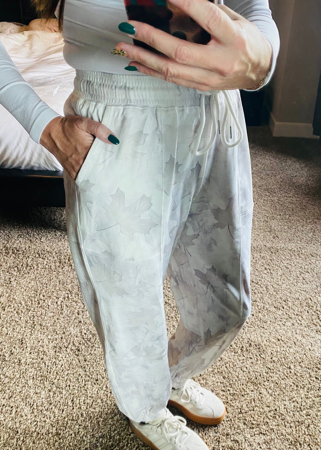 Camo Print Drawstring Jogger Sweatpants