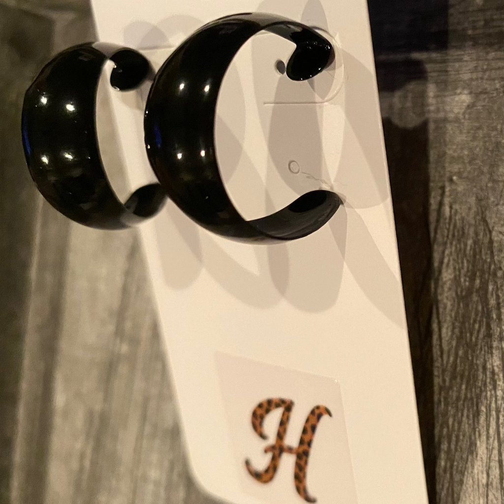 Classy Black Hoop Earrings