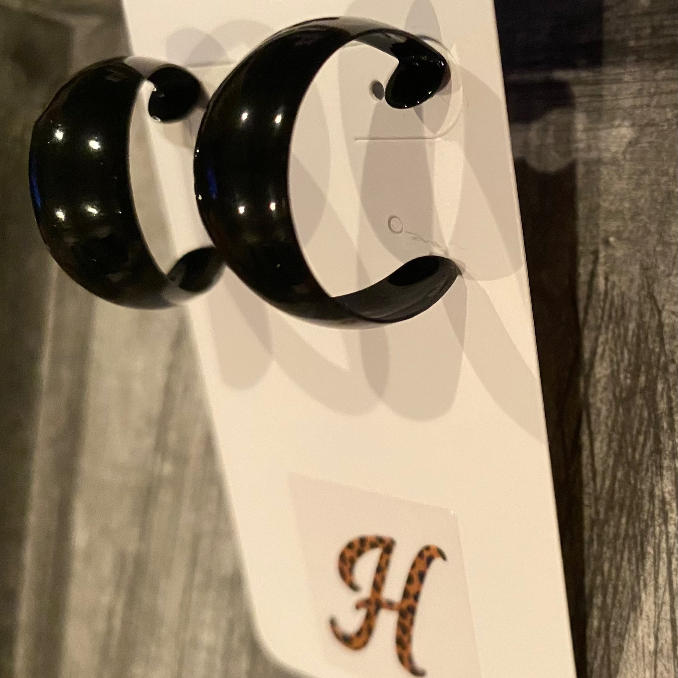 Classy Black Hoop Earrings