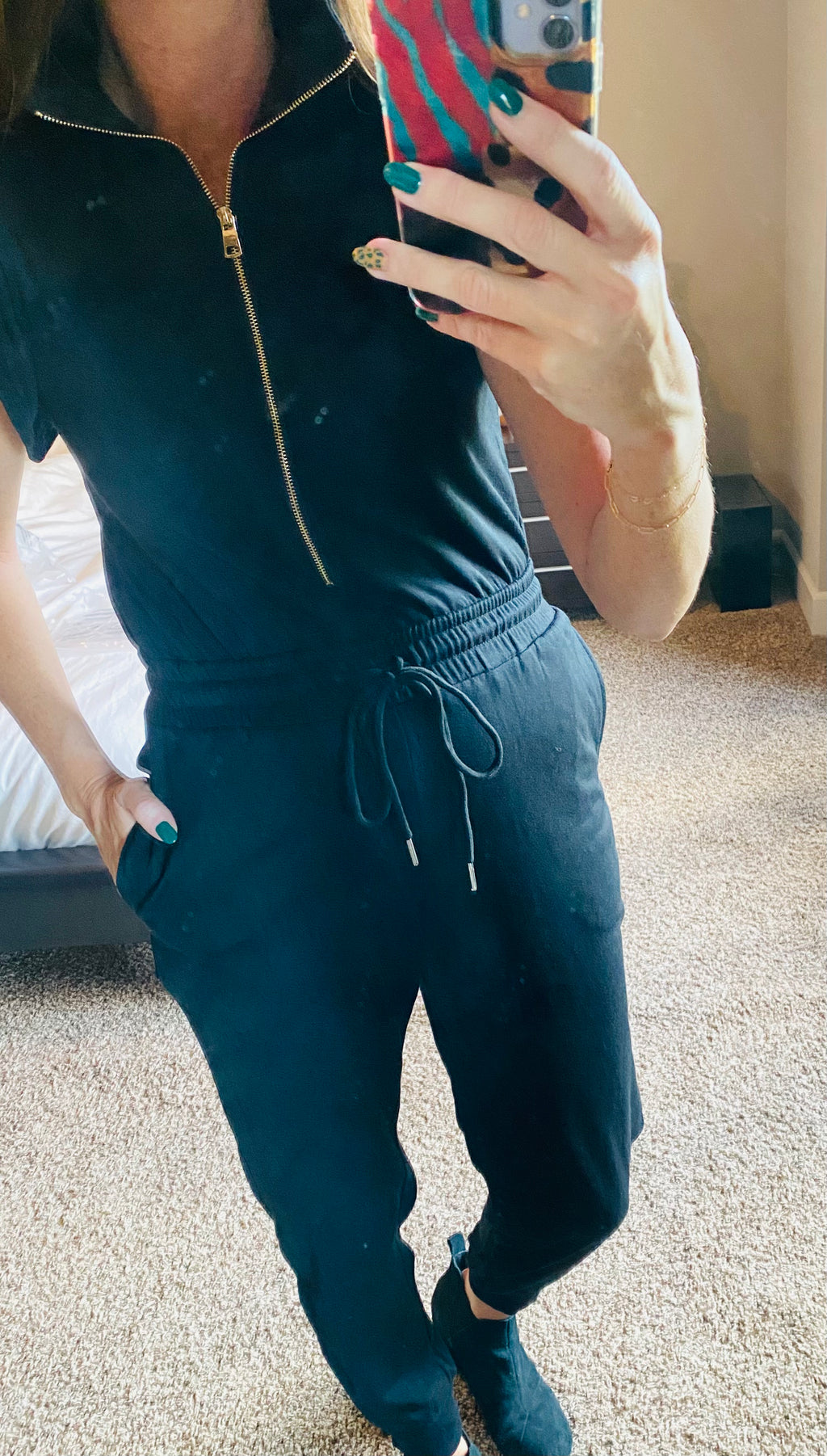 Flutter Sleeve Drawstring Waist Jumpsuit
