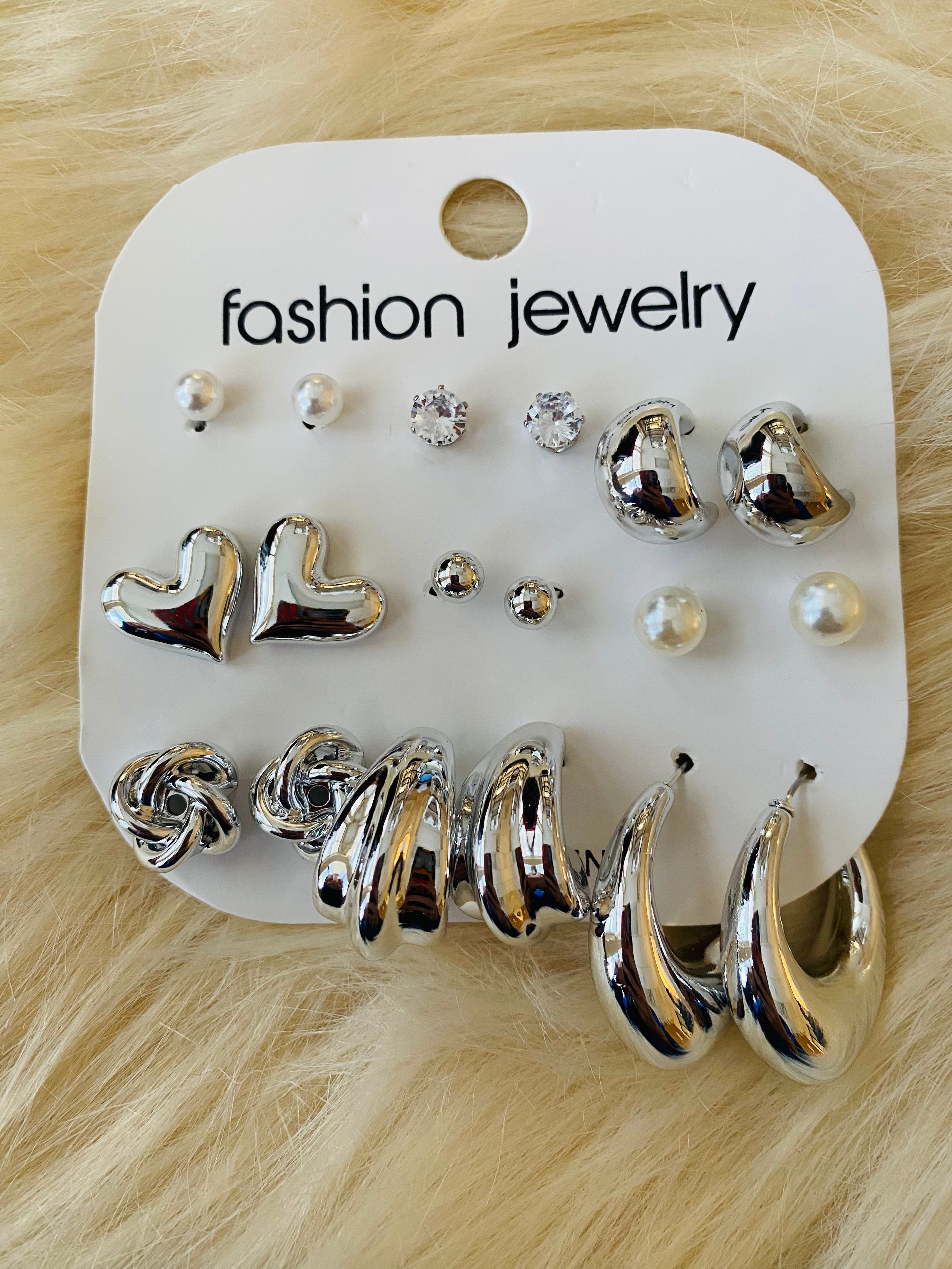 Silver Earring Set