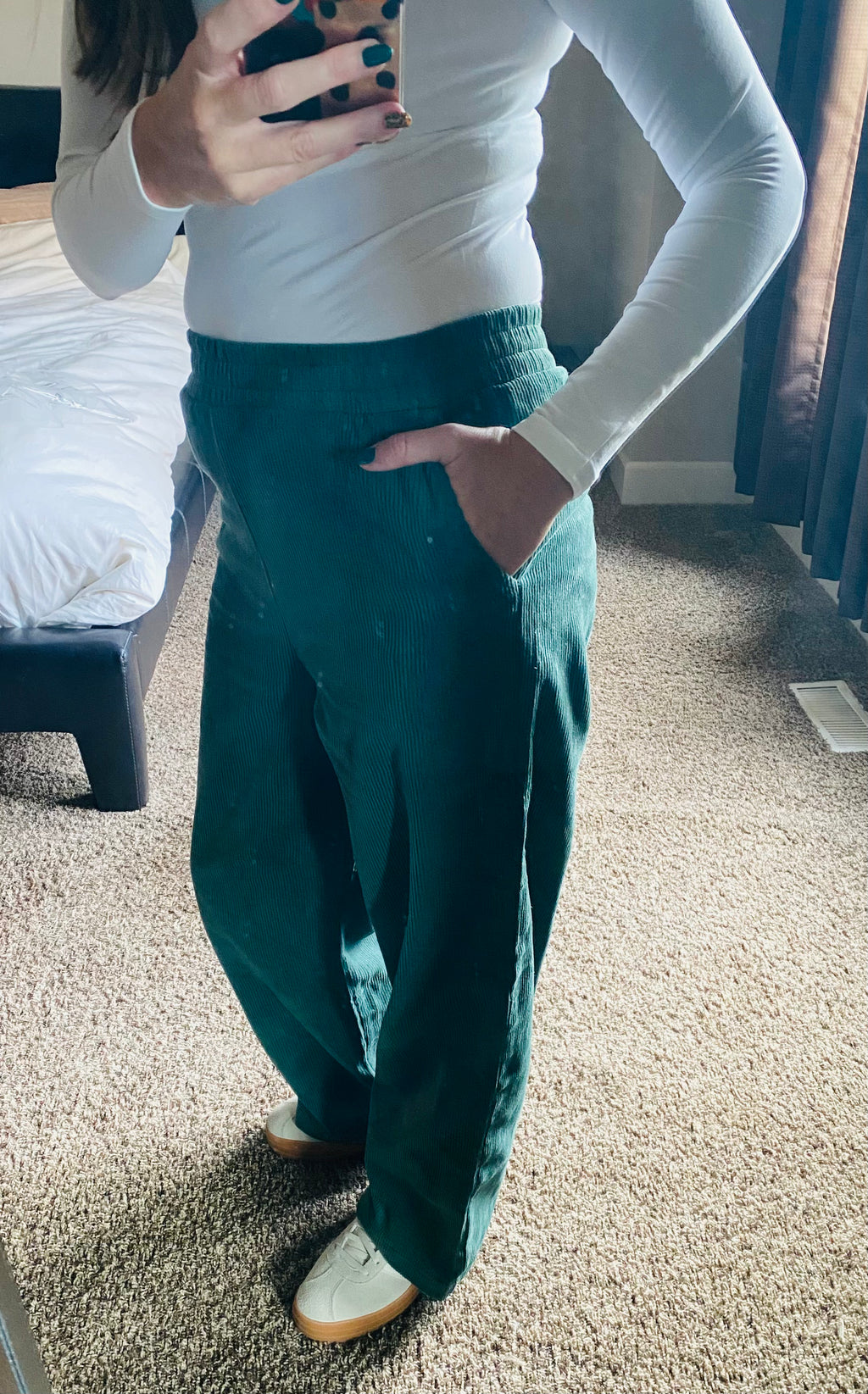 Corduroy High-Waisted Wide Leg Pants