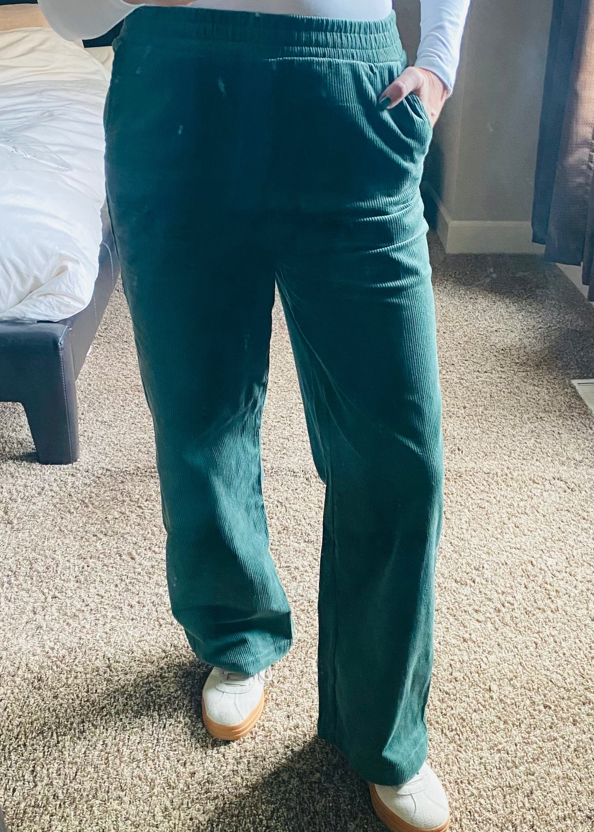 Corduroy High-Waisted Wide Leg Pants