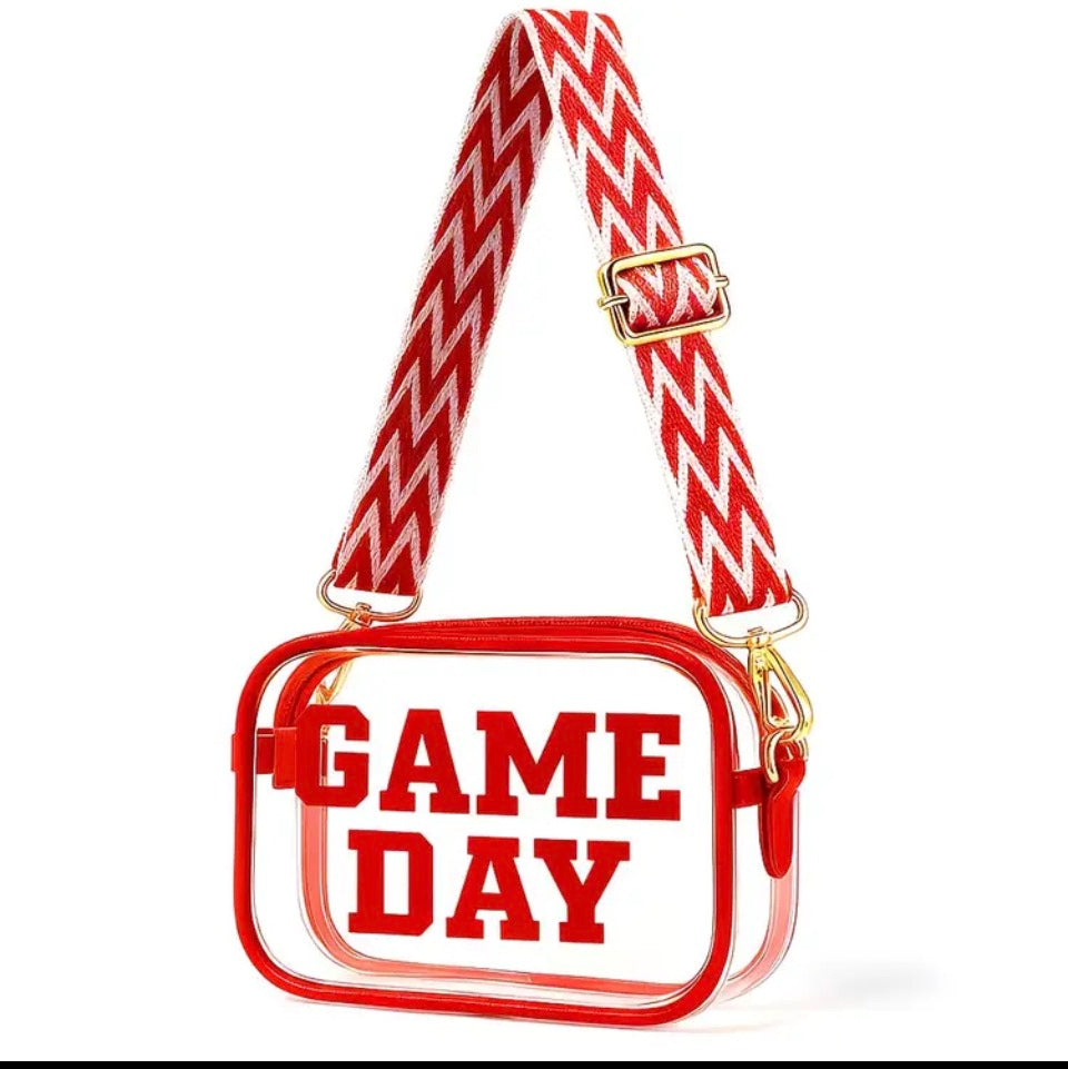 Red Game Day Clear Bag