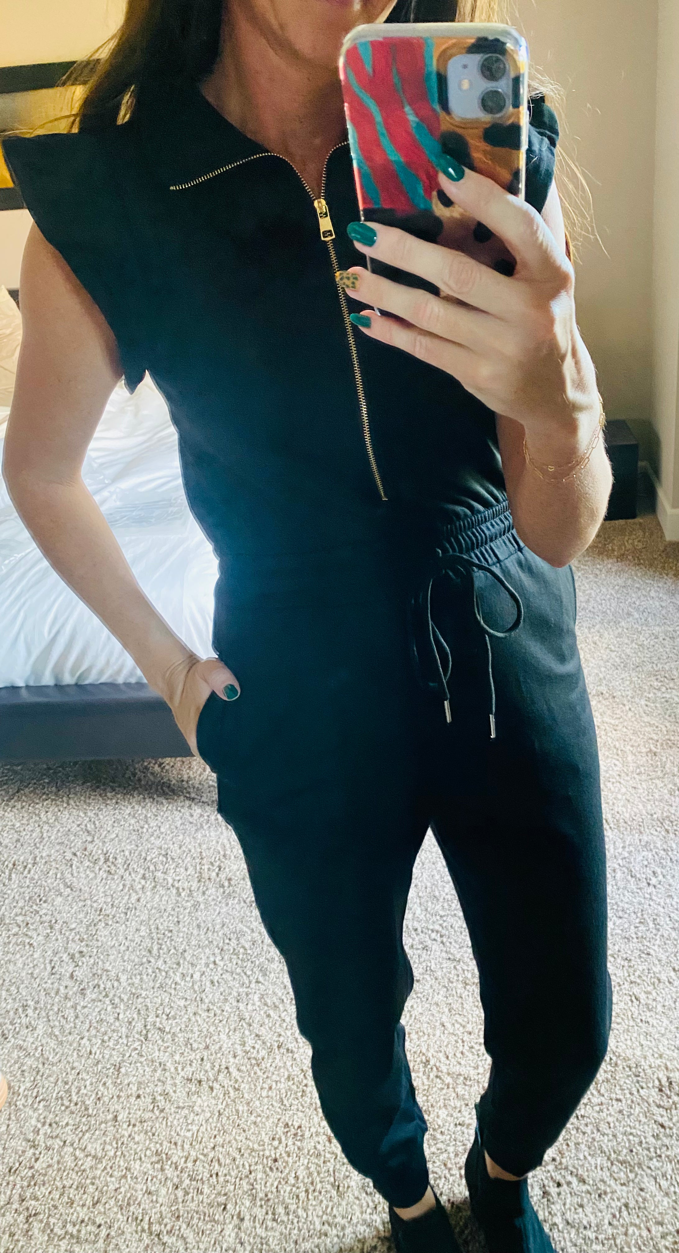 Flutter Sleeve Drawstring Waist Jumpsuit