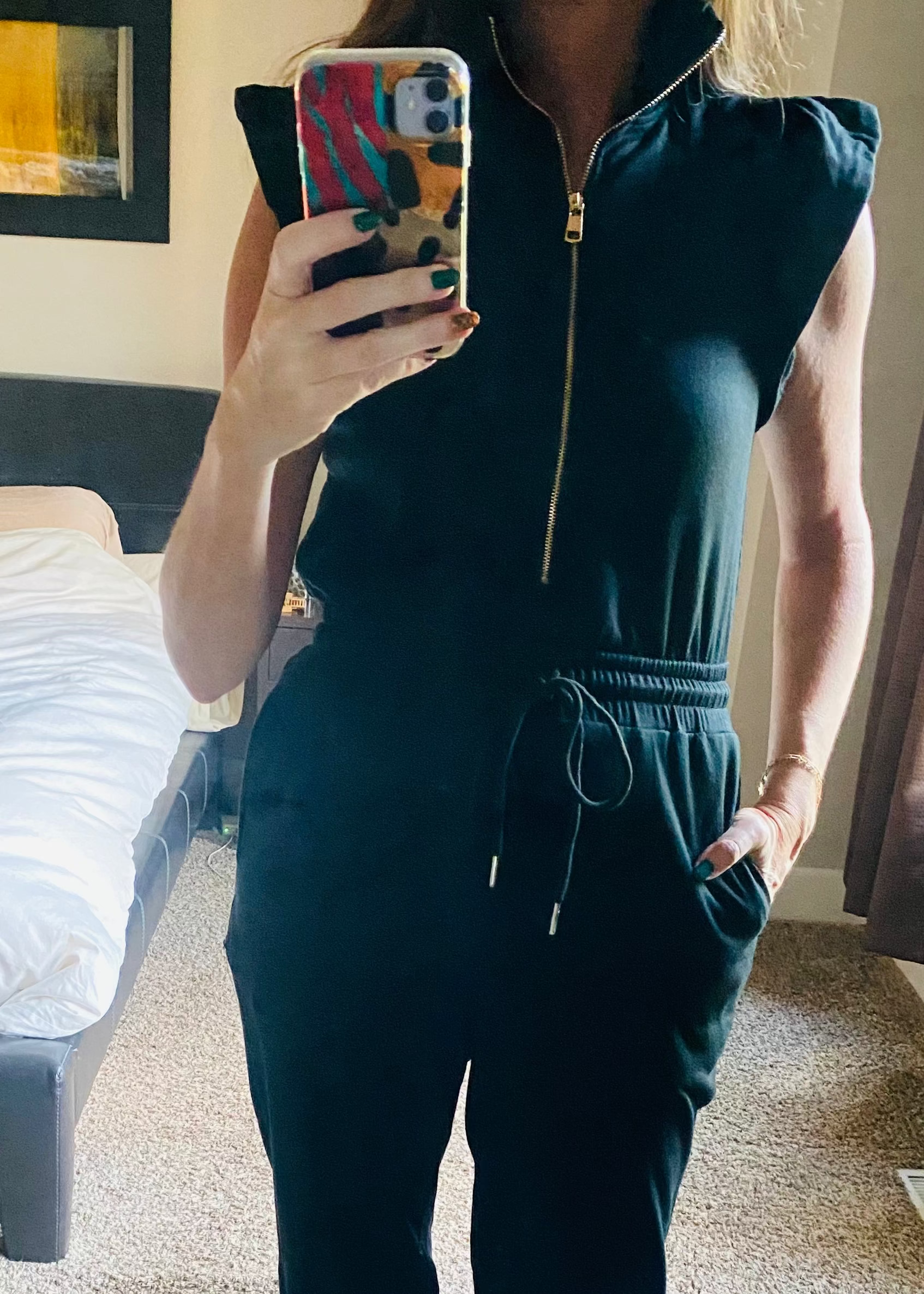 Flutter Sleeve Drawstring Waist Jumpsuit
