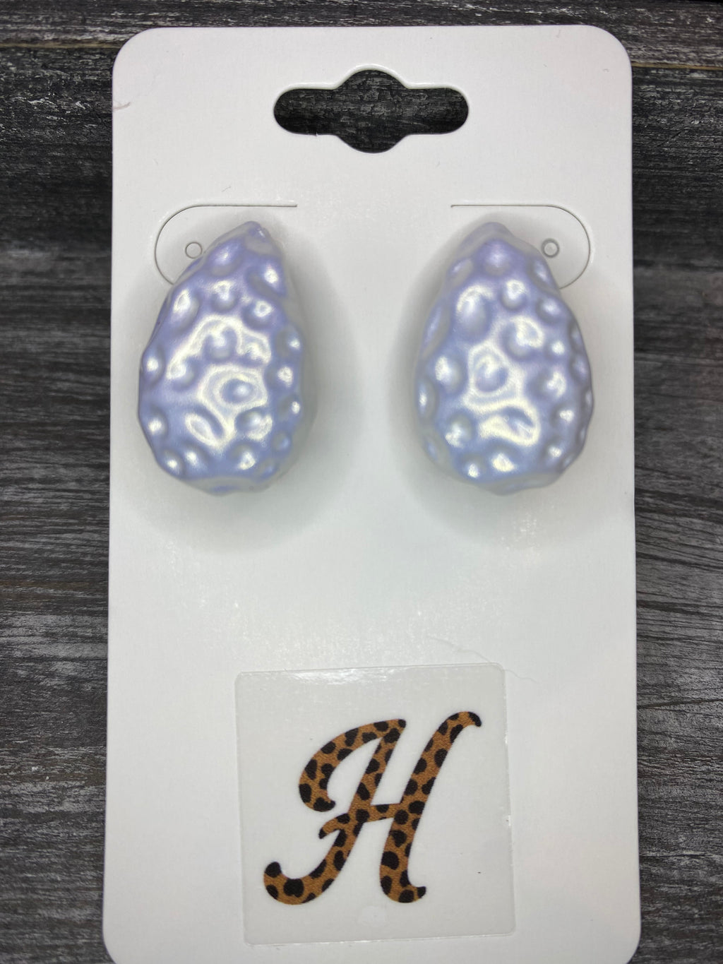 Teardrop Earrings in White