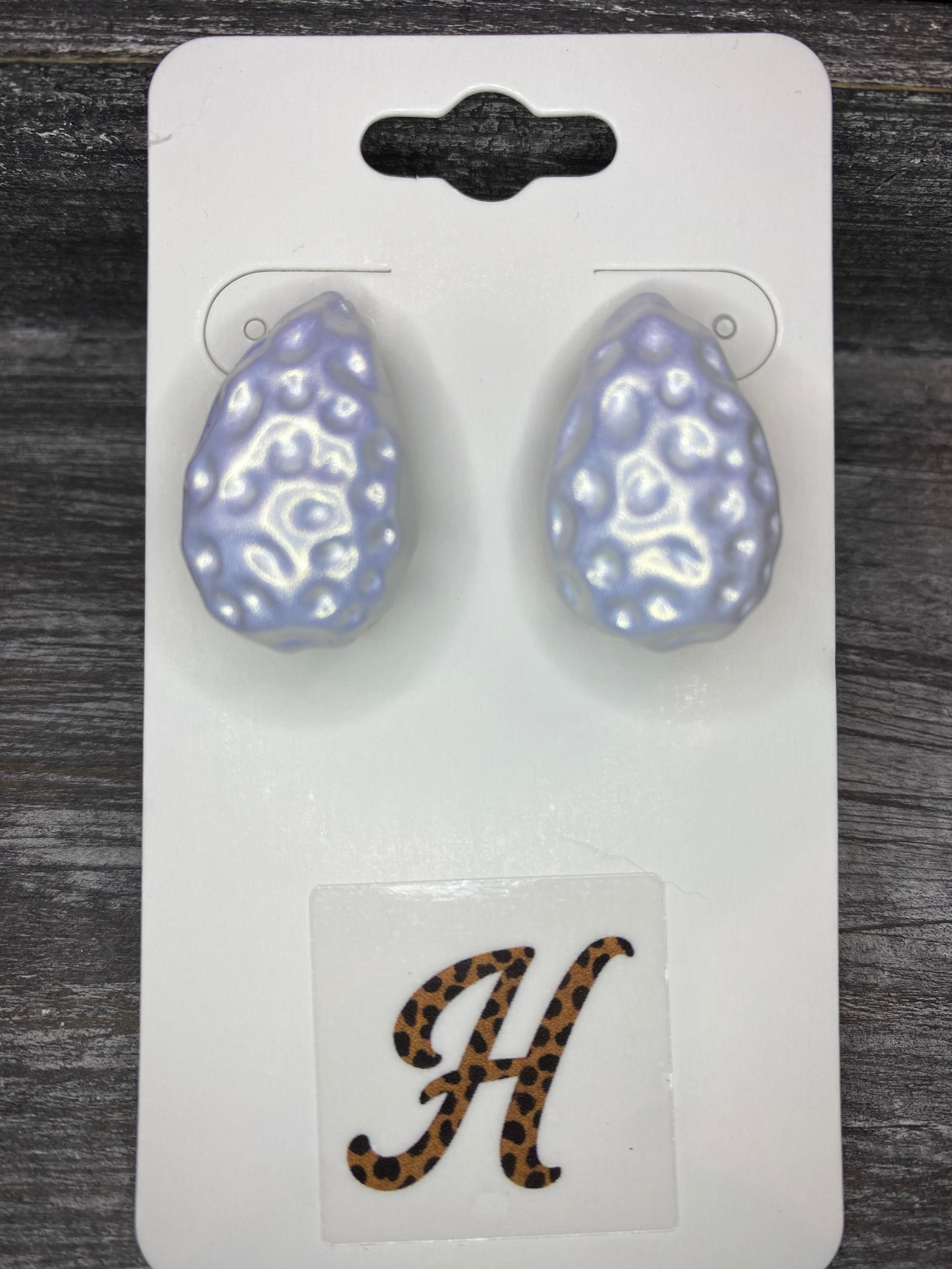 Teardrop Earrings in White
