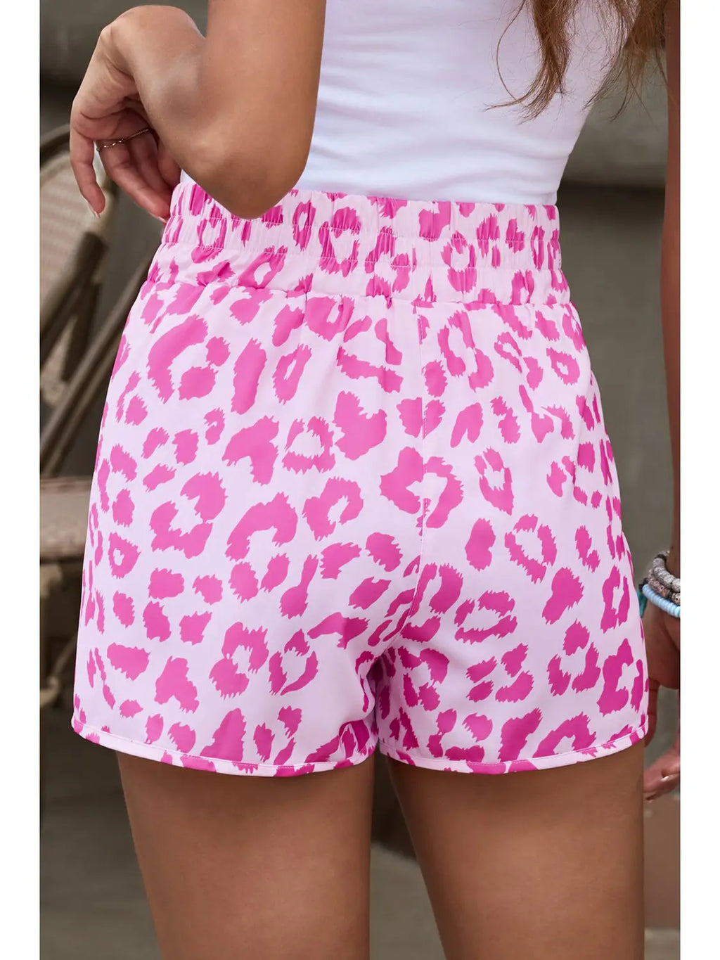 Pink Leopard Shorts