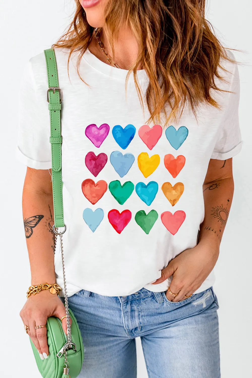 Colorful Heart Tee