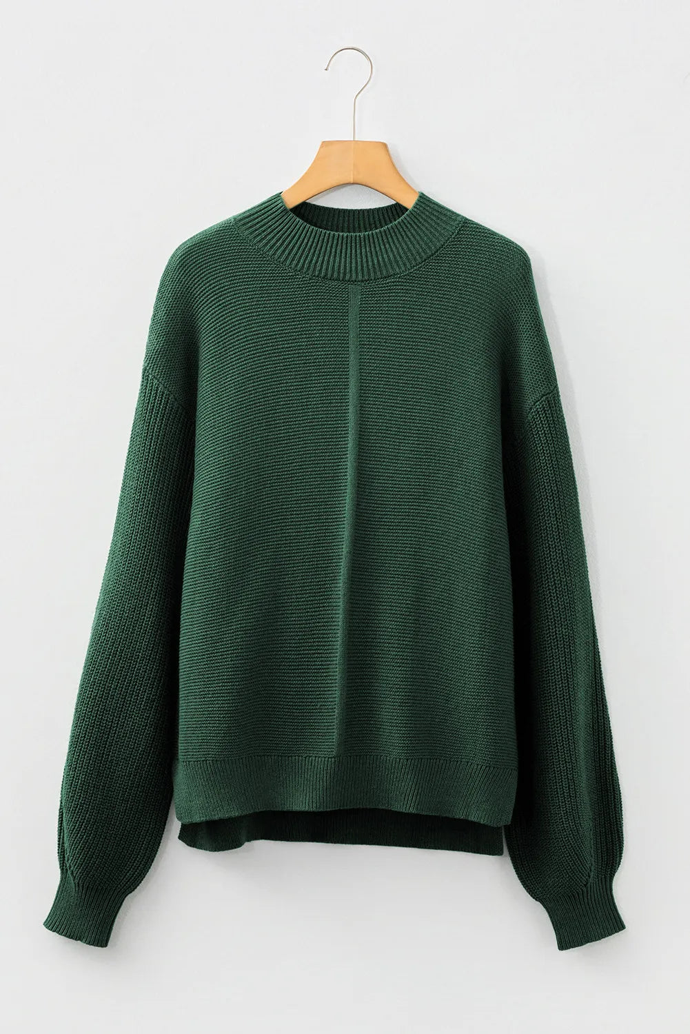 Green Front Seam Drop Shoulder Sweater (SALE)