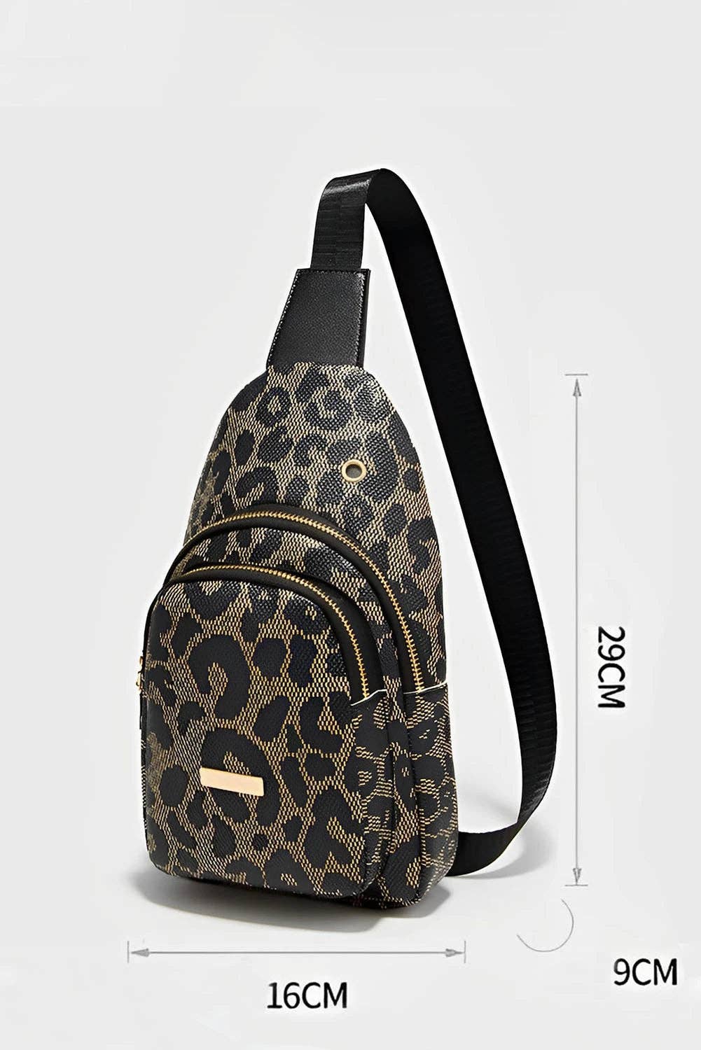 Leopard Sling Zippy Bag